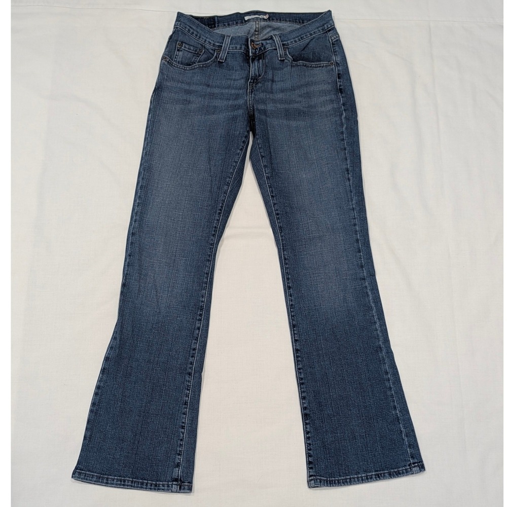 Levi's 529 Curvy Bootcut Jeans Medium Wash Denim 6M 99 Cotton 1 Spandex